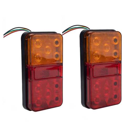 2 PCS Trailer / Truck H-type Long Strip 10LEDs Tail Light Set by buy2fix