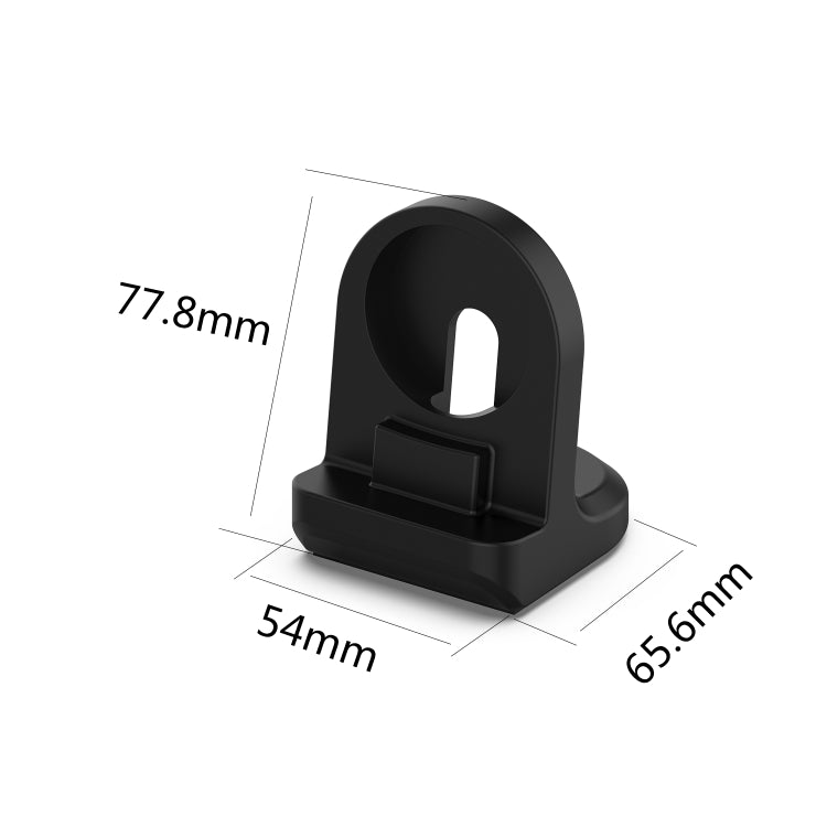 For Huawei Honor Watch GS Pro Watch Charging Stand Base Cradle Silicone Holder, without Cable(Black) by buy2fix