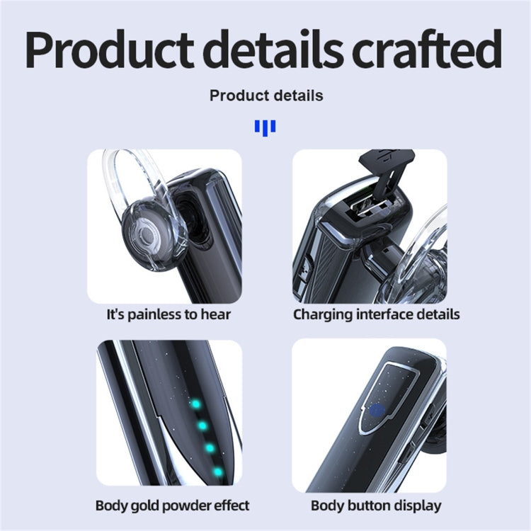 ME-3 Bluetooth 5.0 Business Style Touch Switch Bluetooth Earphone(Purple) by buy2fix