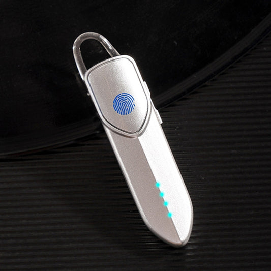 V19S Bluetooth 5.0 Business Style Fingerprint Touch Bluetooth Earphone(Silver) by buy2fix