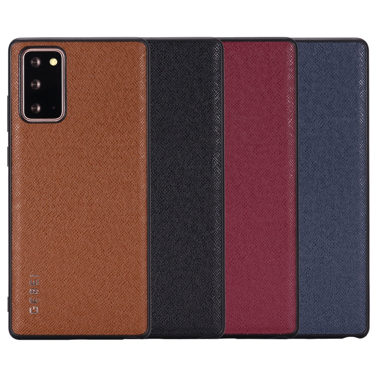 For Samsung Galaxy Note 20 GEBEI Full-coverage Shockproof Leather Protective Case(Brown) by GEBEI