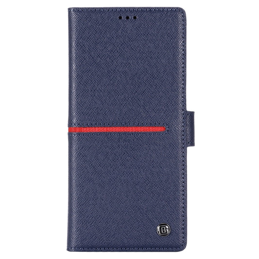 For Samsung Galaxy Note 20 GEBEI Top-grain Leather Horizontal Flip Protective Case with Holder & Card Slots & Wallet & Photo Frame(Blue) by GEBEI