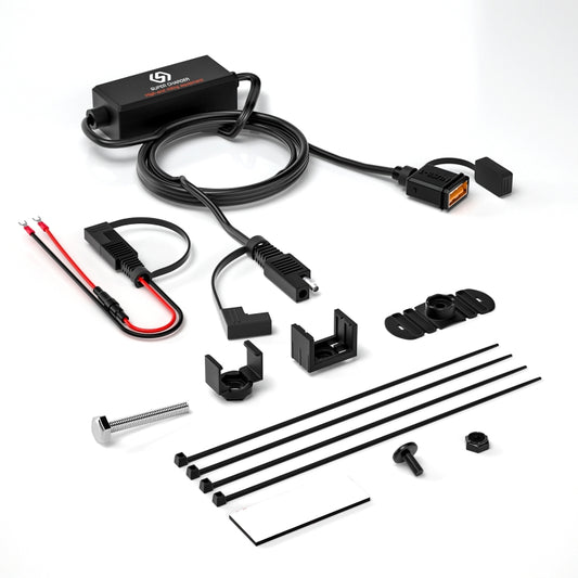 WUPP CS-1186B1 Motorcycle SAE Single USB Port Fast Charging Charger by WUPP