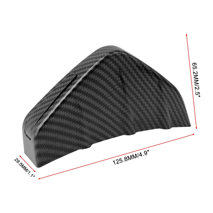 4 PCS Carbon Texture Car General Shark Fin Rear Spoiler Bumper Chassis Decoration by buy2fix