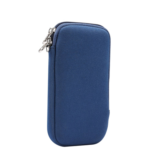 Universal Elasticity Zipper Protective Case Storage Bag with Lanyard / 4.7-5.4 inch Smart Phones(Sapphire Blue) by buy2fix