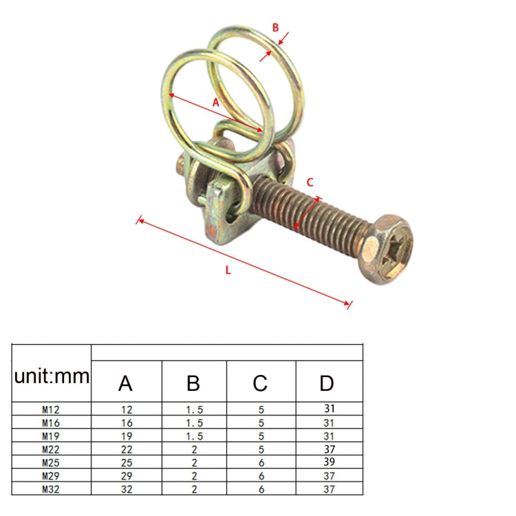 48 PCS Adjustable Color Galvanized Iron Double Wire Hose Clamps by buy2fix