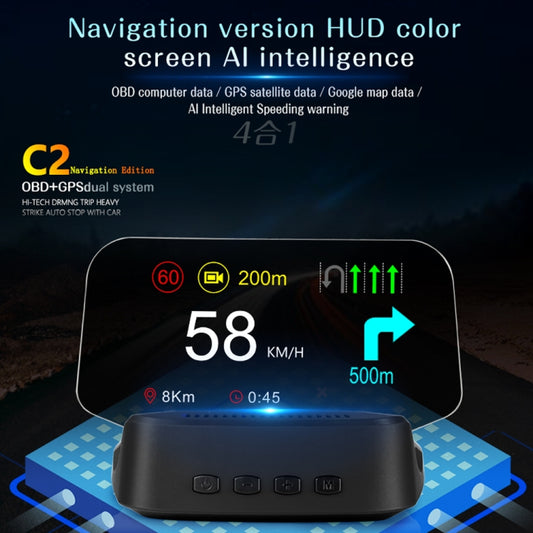 C2 Car HUD Head-up Display GPS Digital Meter Water Temperature / Voltage / Speed by buy2fix