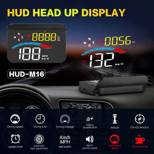 M16 Car HUD Head-up Display GPS Speed Meter Speed / Voltage by buy2fix