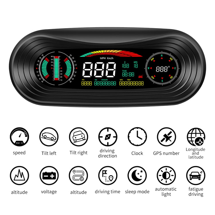 P18 GPS Car HUD Head-up Display Vehicle Speed / Voltage / Mileage by buy2fix