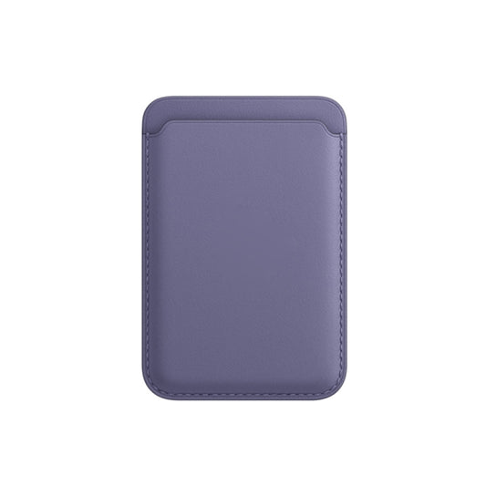 Leather Wallet Pouch Card Holder Magsafing Case for iPhone 17-12 Series (Purple) by buy2fix