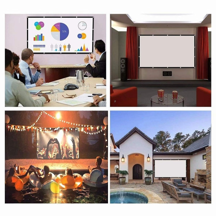 Simple Folding Thin Polyester Projector Film Curtain, Size:84 inch (4:3) Projection Area: 172x125cm by buy2fix
