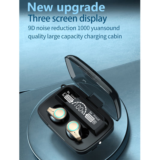 M18 Bluetooth 5.1 LED Display Screen Waterproof Wireless Bluetooth Earphone with Charging Box by buy2fix