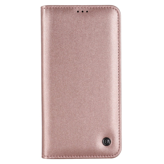 For iPhone 12 / 12 Pro GEBEI PU+TPU Horizontal Flip Protective Case with Holder & Card Slots(Rose Gold) by GEBEI