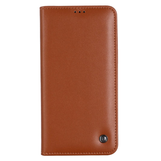 For iPhone 12 / 12 Pro GEBEI PU+TPU Horizontal Flip Protective Case with Holder & Card Slots(Brown) by GEBEI
