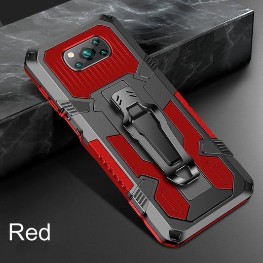 For Xiaomi Poco X3 / Poco X3 FNC / X3 Pro Armor Warrior Shockproof PC + TPU Protective Case(Red) by buy2fix