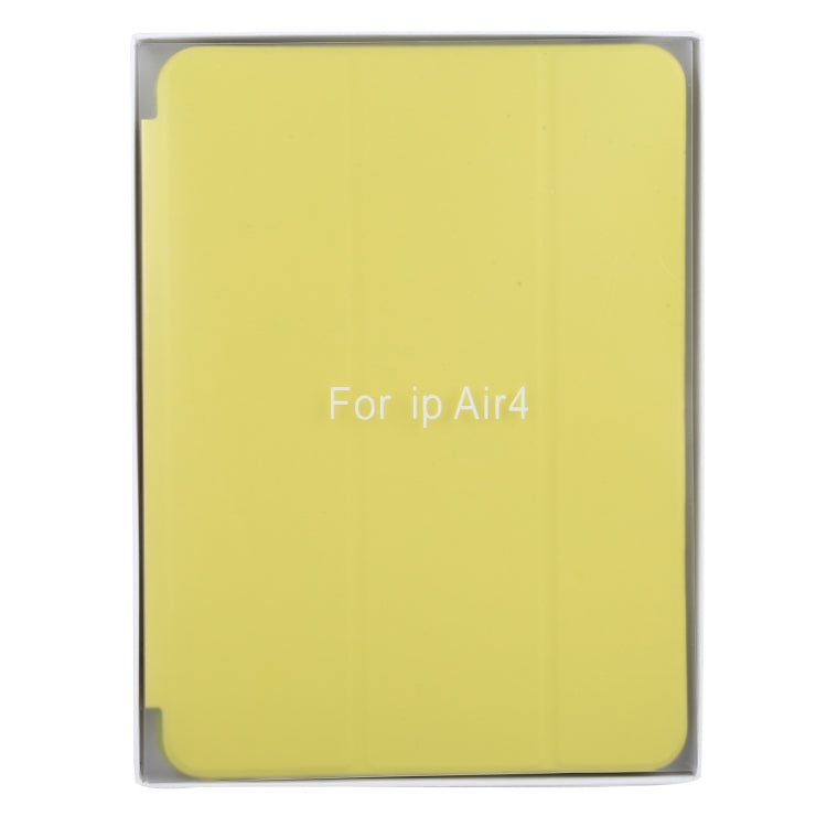 3-fold Horizontal Flip Smart Leather Case with Sleep / Wake-up Function & Holder For iPad Air 4/5 (Yellow) by buy2fix