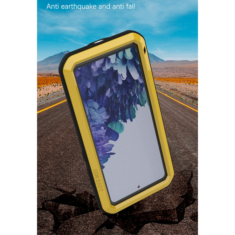 For Samsung Galaxy S20 FE LOVE MEI Metal Shockproof Waterproof Dustproof Protective Case with Glass(Red) by NILLKIN