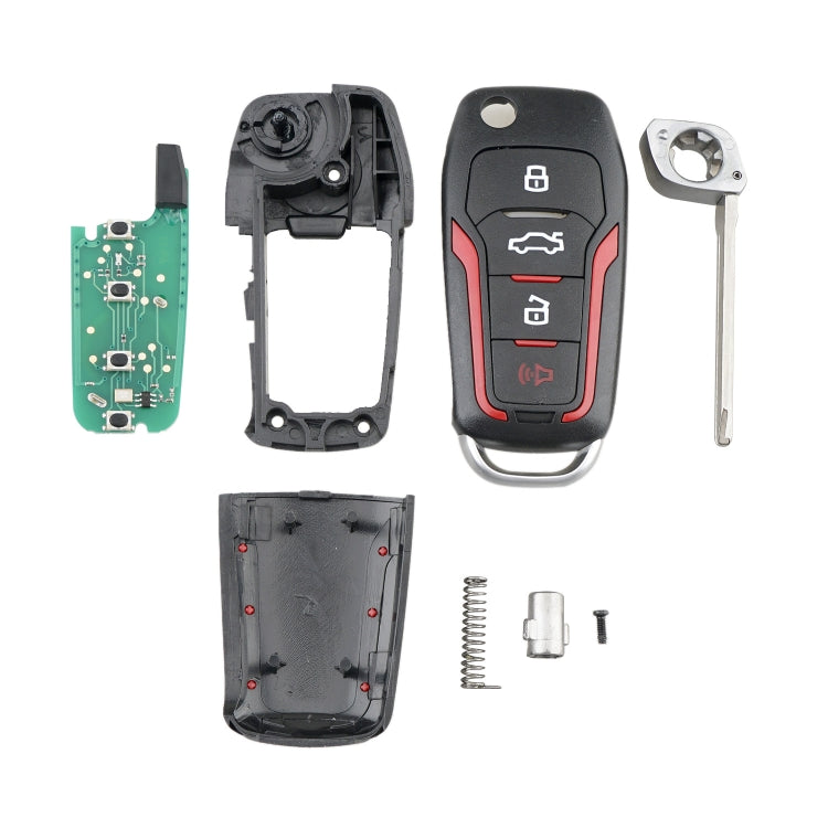 Car Key CWTWB1U345 63 Chip Single Frequency 315 Frequency for Ford 4-button Folding by buy2fix