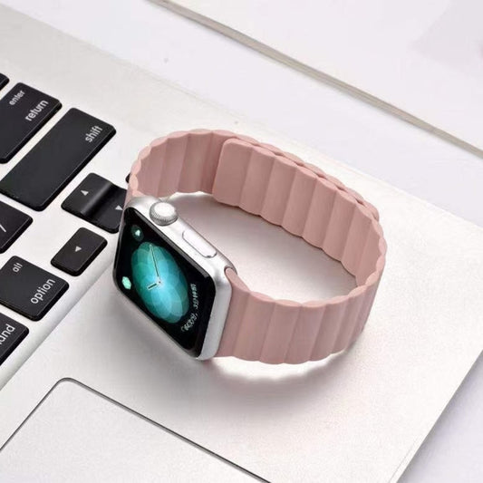 Magnetic Loop Watch Band For Apple Watch Series 7 41mm / 6 & SE & 5 & 4 40mm / 3 & 2 & 1 38mm(Pink) by buy2fix