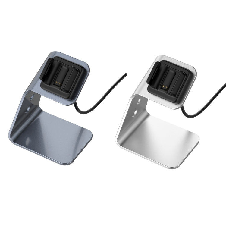 For Fitbit Charge 4 / 3 / 3 SE Universal Aluminum Alloy Charger Holder with Chip Protection, Support Fast Charging(Silver) by buy2fix