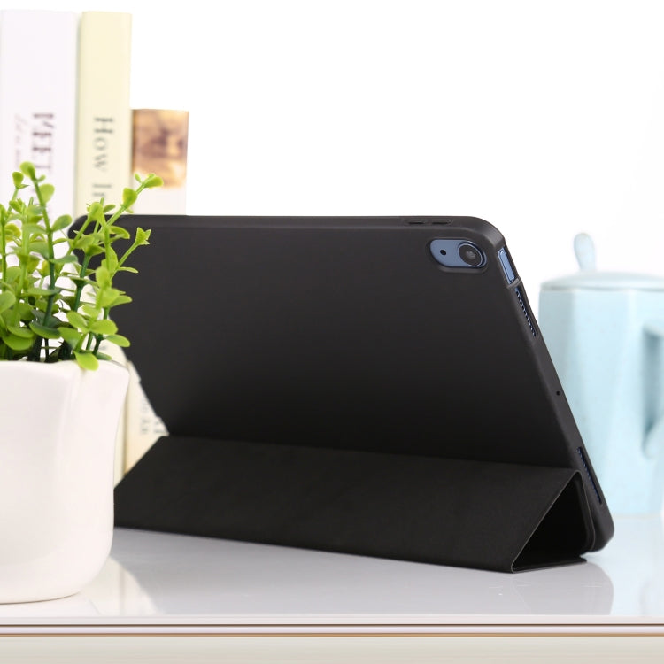 TPU Three-fold Horizontal Flip Smart Leather Case with Sleep / Wake-up Function & Holder For iPad Air 2022 / 2020 10.9(Black) by buy2fix