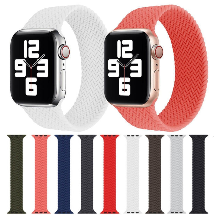 Single-turn Woven Pattern Silicone Watch Band For Apple Watch Series 7 41mm / 6 & SE & 5 & 4 40mm / 3 & 2 & 1 38mm, Size:M(Grey) by buy2fix