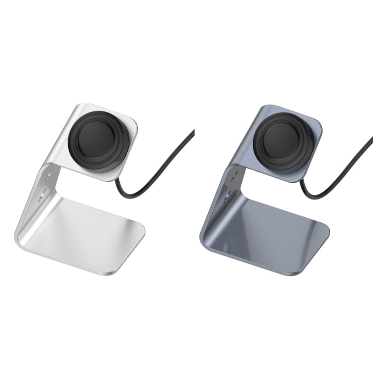 For Samsung R500 / Galaxy Watch 3 Universal Aluminum Alloy Magnetic Charger Holder with Chip Protection, Support Fast Charging(Grey) by buy2fix