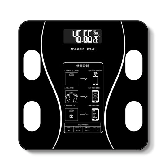 Household Smart Body Fat Electronic Weighing Scale, Battery Version(Black) by buy2fix