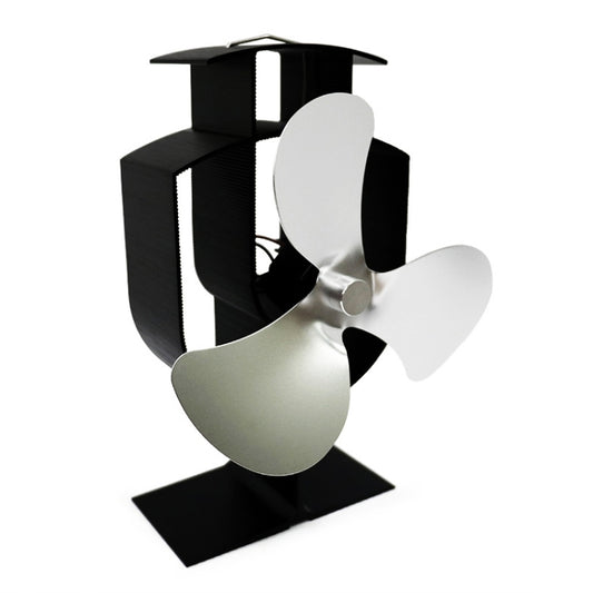 YL401 3-Blade High Temperature Metal Heat Powered Fireplace Stove Fan (Silver) by buy2fix