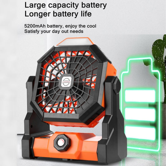 X3 Outdoor Portable Fan USB Charging Air Cooling Fan with LED Night Lamp (Green) by buy2fix