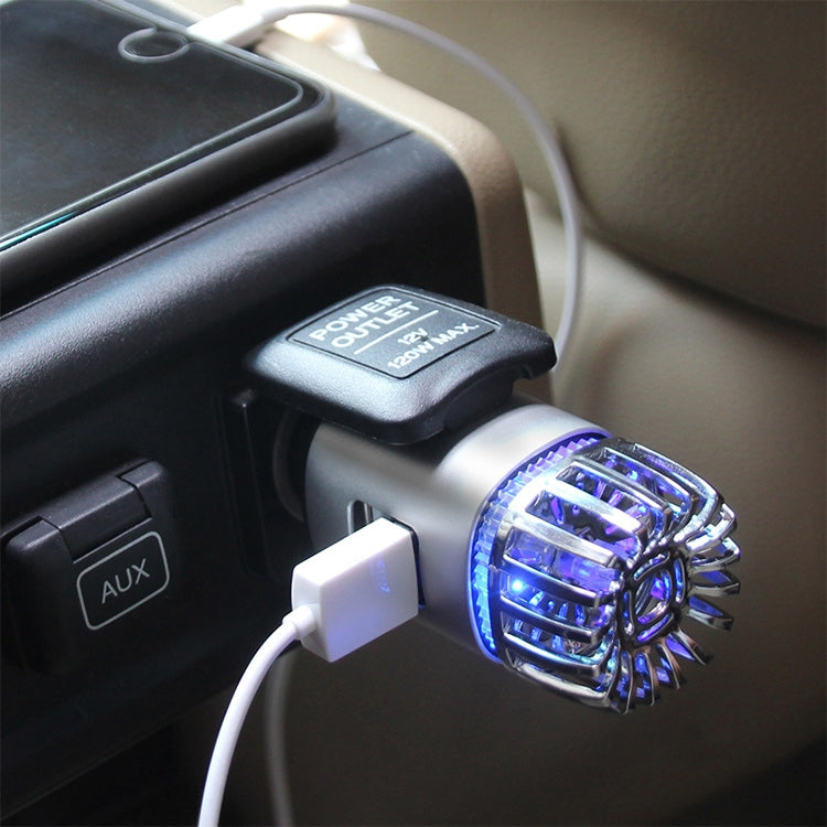 2 in 1 Car Negative-ion Aromatherapy Air Purifier Humidifier + Dual USB Port Car Charger (Gold) by buy2fix
