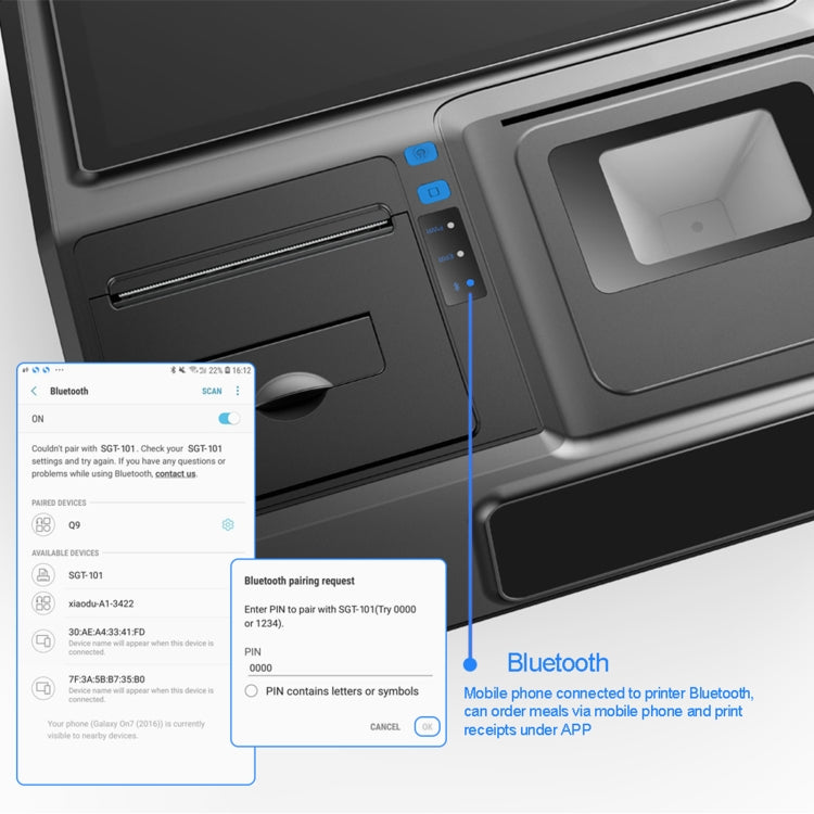 SGT-101W 10.1 inch Capacitive Touch Screen Cash Register, Intel J1900 Quad Core 2.0GHz, 4GB+64GB, AU Plug by buy2fix