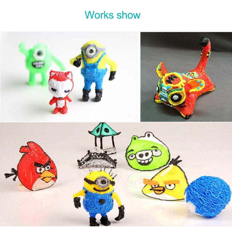 Gen 6th ABS / PLA Filament Kids DIY Drawing 3D Printing Pen with LCD Display(White+Black) by buy2fix