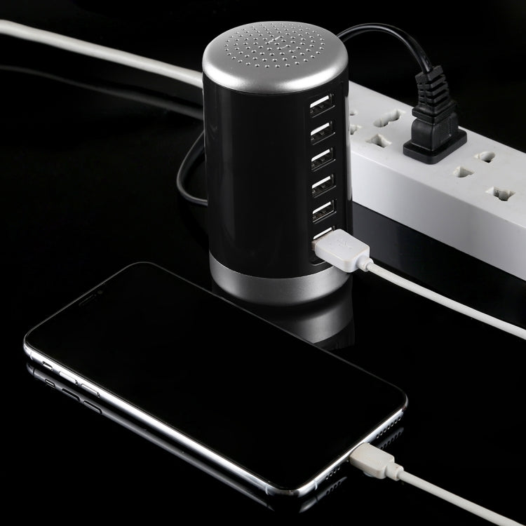 XLD4 30W 6-USB Ports Charger Station Power Adapter AC100-240V, US Plug(Black) by buy2fix