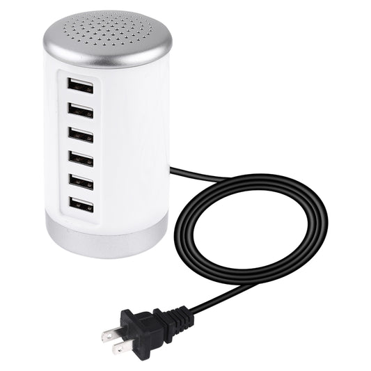 30W 6-USB Ports Charger Station Power Adapter AC100-240V, US Plug(White) by buy2fix