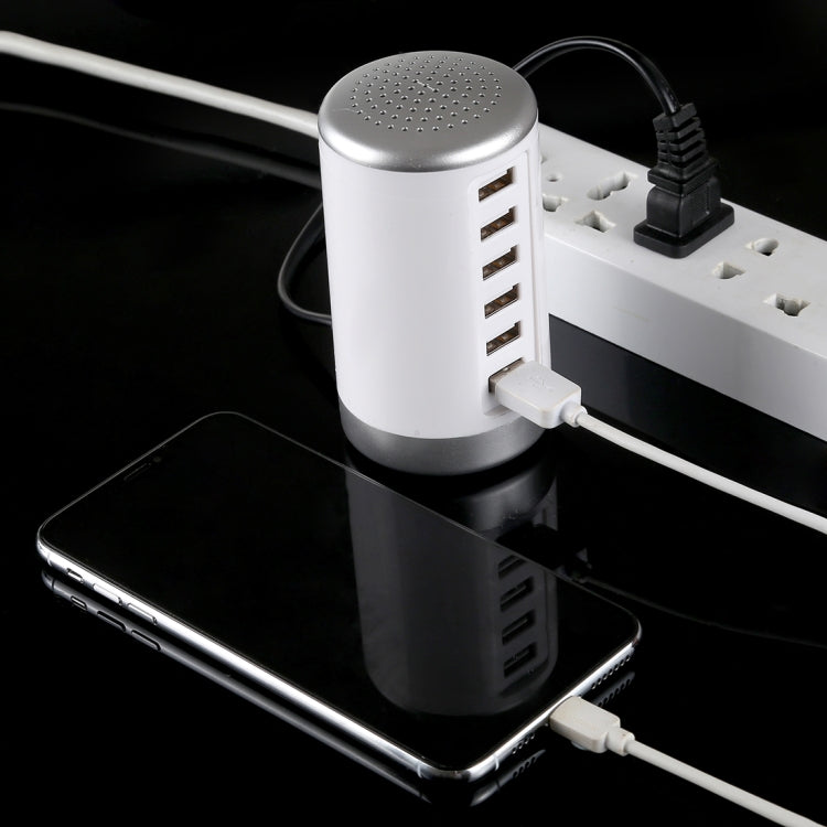 30W 6-USB Ports Charger Station Power Adapter AC100-240V, US Plug(White) by buy2fix