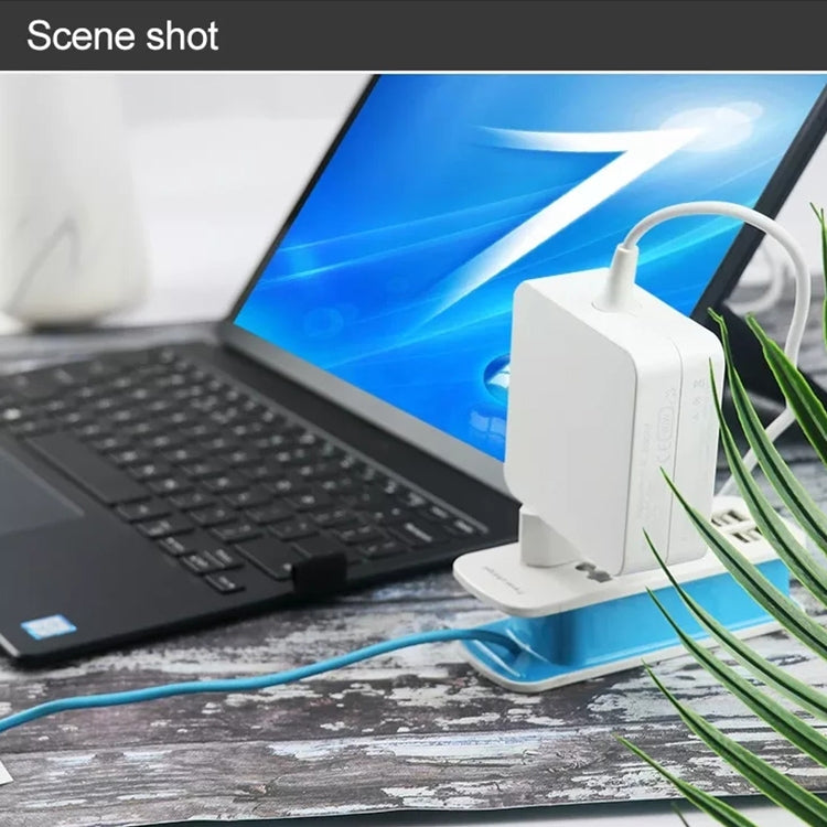 87W USB-C / Type-C Power Adapter Portable Charger with 1.8m Charging Cable, EU Plug(White) by buy2fix