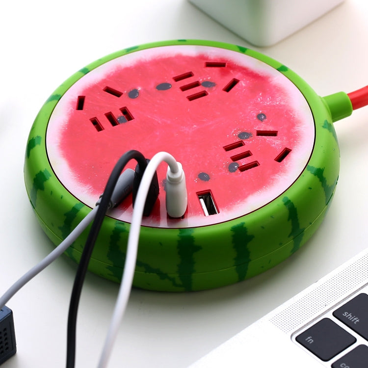 REMAX RU-S5 4 x USB Ports Multi-function Travel Home Office Socket, CN Plug, Length: 1.6m (Watermelon) by REMAX