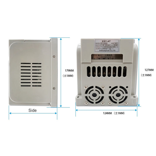 AT1-1500X 1.5KW 220V Single-phase Input Three-phase Output Inverter by buy2fix