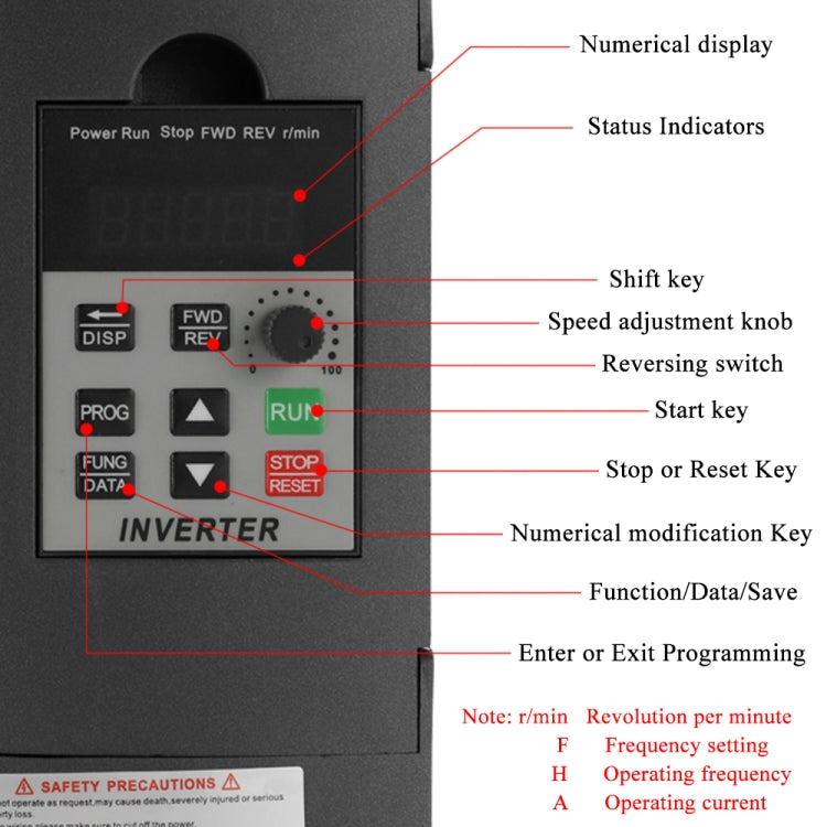 AT1-2200S 2.2KW 220V Single-phase Inverter by buy2fix