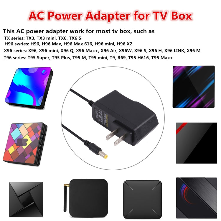 5V 2A 5.5x2.1mm Power Adapter for TV BOX, US Plug by buy2fix