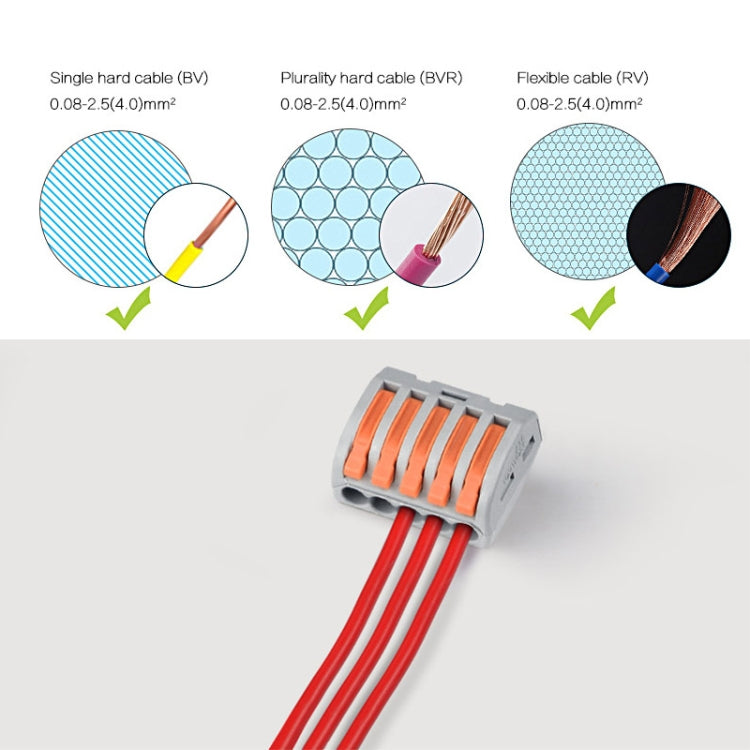 10 PCS 4 Port PCT Series Architectural Wiring Connector LED Lamp Conductor Distributor Junction Box Wire Joint by buy2fix