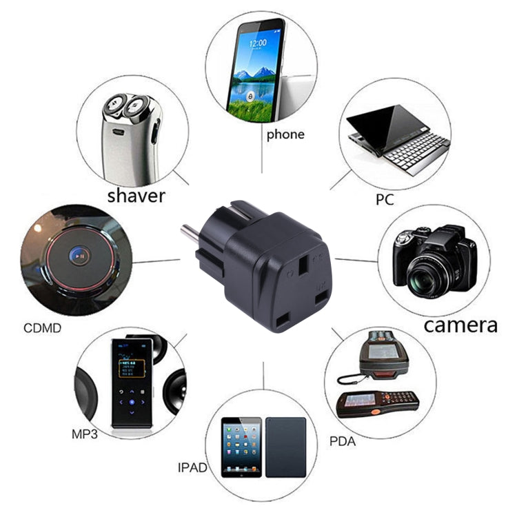 Portable UK to EU Plug Socket Power Adapter by buy2fix