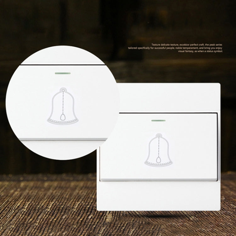 86 Type PC Wall Doorbell Single Control Switch, EU Plug by buy2fix