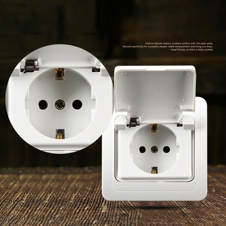 Ceramic Power Waterproof Socket with Cover, EU Plug by buy2fix