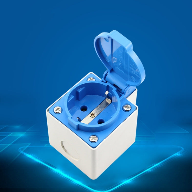 Outdoor IP44 Waterproof Socket with Cover, EU Plug by buy2fix