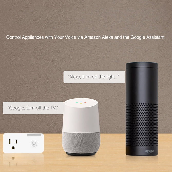 SA-004 10A EWeLink APP Remote Timing WiFi Smart Socket Works with Alexa and Google Home, US Plug by buy2fix