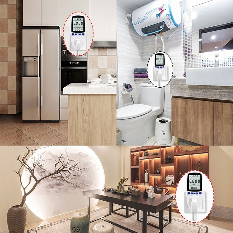 AC 120V 60Hz Max 15A LCD Display Power Meter Energy Watt Amps Volt Electricity Usage Monitor Analyzer, US Plug by buy2fix