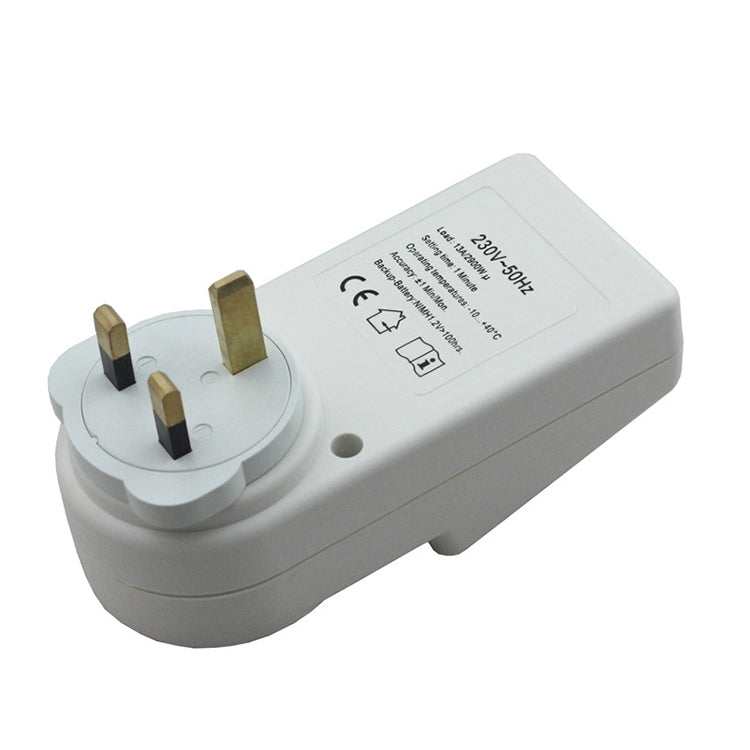 AC 230V Smart Home Plug-in LCD Display Clock Summer Time Function 12/24 Hours Changeable Timer Switch Socket, UK Plug by buy2fix