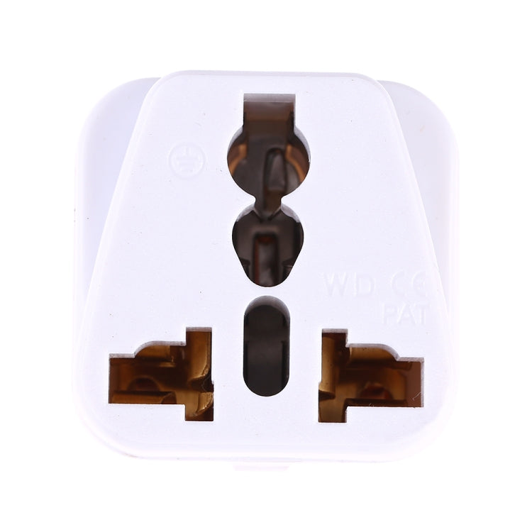 Portable Universal Socket to UK Plug Power Adapter Travel Charger with Fuse(White) by buy2fix